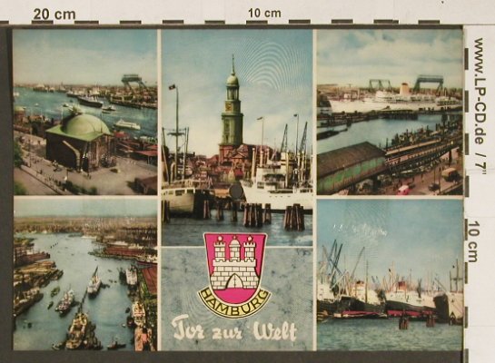Tönende Ansichtskarte: Hamburg -Tor zur Welt, FLEXI 45rpm, Hans Andres Verlag(5/23 / R 804 M), D, vg+,  - 7inch - S8877 - 4,00 Euro