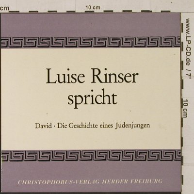 Rinser,Luise - spricht: David-Geschichte eines Judenjungen, Christophorus(CV 73 001), D,  - 7inch - T1268 - 5,00 Euro