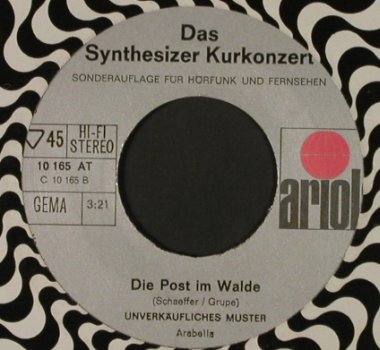 Synthesizer Kurkonzert: Im Chambre séparée/Die Post imWalde, Ariola,Sonderaufl.(10 165 AT), LC,Muster, 1972 - 7inch - T1828 - 5,00 Euro