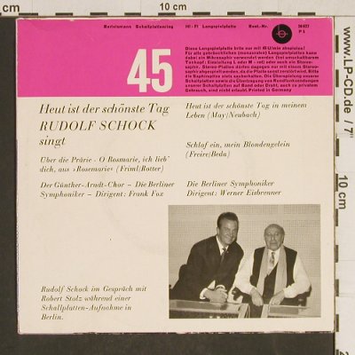 Schock,Rudolf: Heut' Ist der schönste Tag, Eurodisc(36 637), D,  - EP - T555 - 3,00 Euro