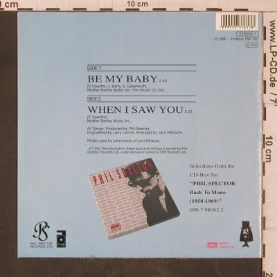 Ronettes: Be My Baby, EMI(2 03761 7), UK, 1992 - 7inch - T5580 - 3,00 Euro
