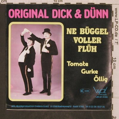 Original Dick & Dünn: Ne Büggel voller Flüh, WPL Records(LB 21 435), D,  - 7inch - T5731 - 4,00 Euro