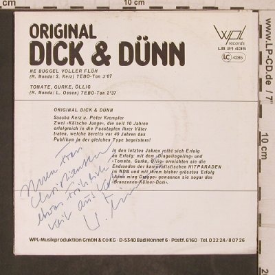 Original Dick & Dünn: Ne Büggel voller Flüh, WPL Records(LB 21 435), D,  - 7inch - T5731 - 4,00 Euro