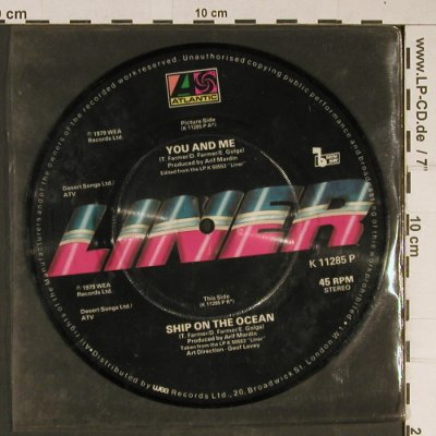 Liner: You and Me+Ship on the Ocean,vg+, Atlantic(K 11285 P), UK, 1979 - P7" - T877 - 2,00 Euro