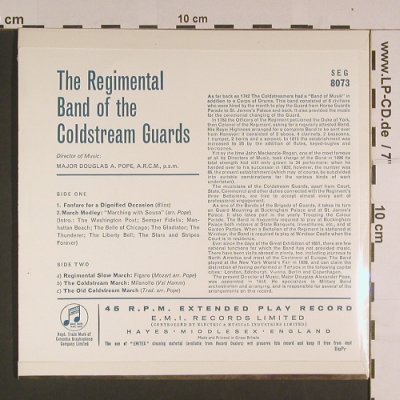 Regimental Band Of The Goldstream: Guards. Major Douglas A. Pope, Columbia(SEG 8073), UK, Mono,  - EP - S7638 - 3,00 Euro