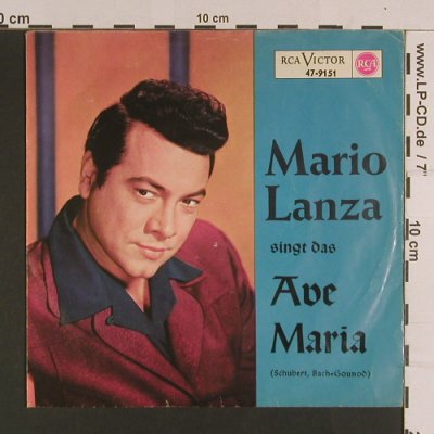 Lanza,Mario: Ave Maria - Nur Cover, RCA(47-9151), D,  - Cover - S7880 - 1,00 Euro