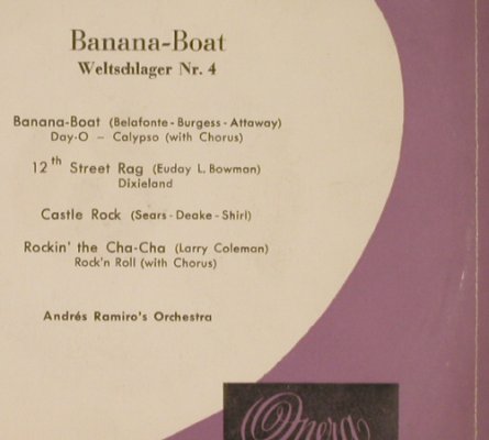 Ramiro,Andrés Orch.: Banana-Boat +3, Opera(4157), D, Mono,  - EP - S9491 - 3,00 Euro