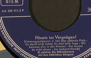 Rübenbauern mit d.fröhlichen Sänger: Hinein ins Vergnügen, Philips(300 411 PF), D, FLC, 1955 - 7inch - S9702 - 2,50 Euro