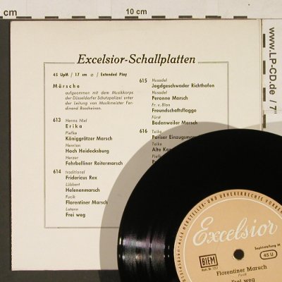 Musikkorps d.DüsseldorferSchutzpol.: Fridericus Rex+3, Ferdn.Boscheinen, Excelsior(614), D,  - EP - S9724 - 5,00 Euro
