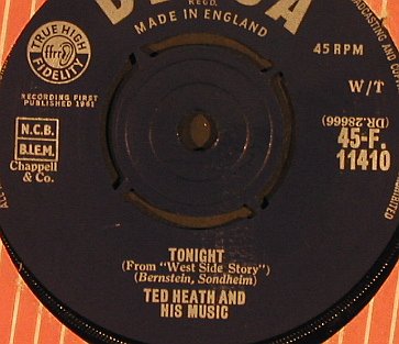 Heath,Ted: Capuccina / Tonight, vg+/vg+, Decca(45-F 11410), UK, FLC,  - 7inch - S9789 - 2,00 Euro