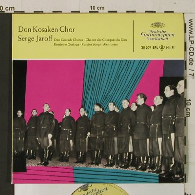 Don Kosaken Chor Serge Jaroff: Russische Gesänge, D.Gr.(30 209 EPL), D, 1961 - EP - T2713 - 3,00 Euro