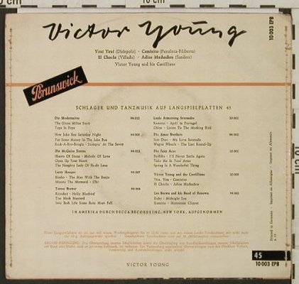 Young,Victor  und die Castillians: 4 berühmte Tangos, Yira!Yira!+3, Brunswick(10 003 EPH), D,vg+/m-, 1955 - EP - T2873 - 4,00 Euro