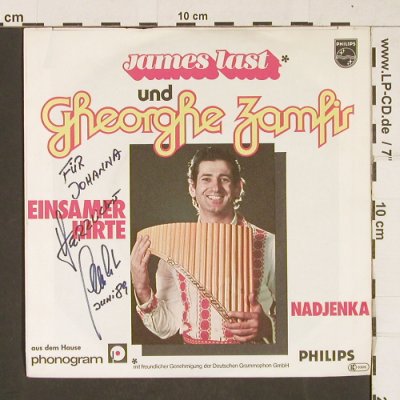 Last,James & Zamfir,Gheorghe: Einsamer Hirte, sign by James Last, Philips(6042 346), D, 1977 - 7inch - T306 - 10,00 Euro