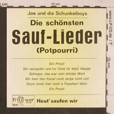 Joe und die Schunkelboys: Die schönsten Sauf-Lieder, Flower(BMB 2072), D,  - 7inch - T4524 - 3,00 Euro