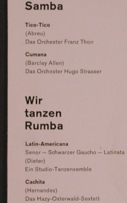 Thon,Franz / Strasser / Hazy-Osterw: Wir tanzen Samba / Rumba, Fono-Ring(FV 76 620), D,  - EP - T4814 - 3,00 Euro