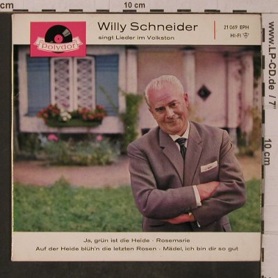 Schneider,Willy: singt Lieder im Volkston, Polydor(21 069 EPH), D, 1964 - EP - T4820 - 3,00 Euro