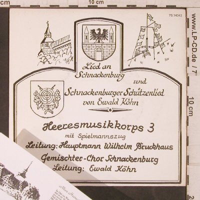 Heeresmusikkorps 3: Lied an Schnackenburg/Schützenlied, Life Rec.(472 8943), D,  - 7inch - T5592 - 5,00 Euro