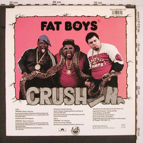 Fat Boys & Beach Boys: Wipeout *2/Crushin', Polydor(885 996-1), D, 1987 - 12inch - E2409 - 3,00 Euro