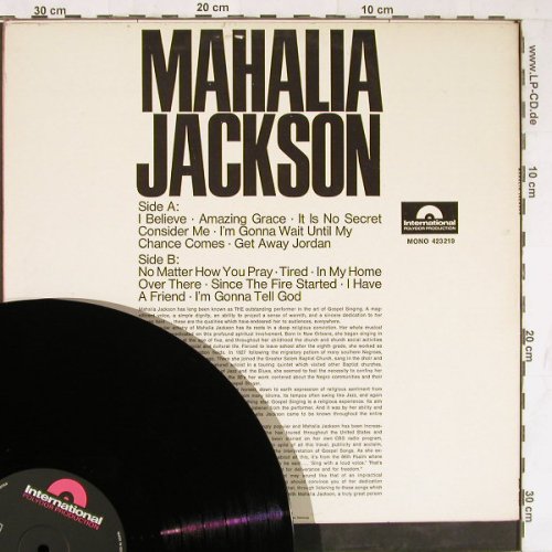 Jackson,Mahalia: Same , Mono, Polydor(423 219), D, 1965 - LP - E4004 - 12,50 Euro