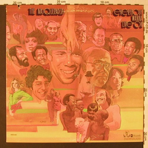 Masqueraders: Everybody Wanna Live On, ABC(ABCD-921), US, Co, 1975 - LP - E8378 - 9,00 Euro
