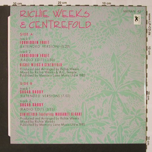 Weeks,Richie & Centrefold: Forbidden Fruit*2+2, Streetwave(MKHAN 42), UK, 1985 - 12inch - F3012 - 4,00 Euro