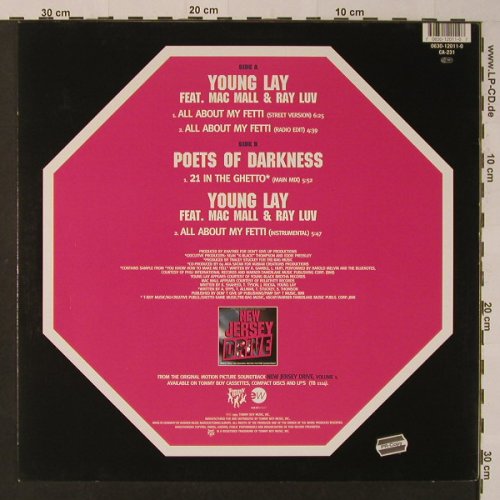 Young Lay feat Mac Mall & Ray Luv: Poets of Darkness, Tommy Boy(0630-12011-0), EU, 1995 - 12inch - F3821 - 5,00 Euro