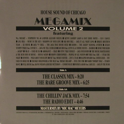 V.A.The House Sound Of Chicago: Megamix Vol.2, 4 Tr., Foc, BCM(D.J. 33-1014-45), D,  - LP - F4621 - 6,00 Euro