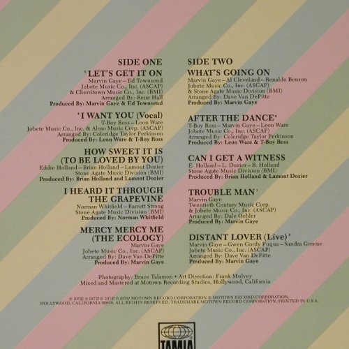 Gaye,Marvin: Greatest Hits, co*2, Tamla(T6-34881), US, 1976 - LP - F4971 - 6,00 Euro
