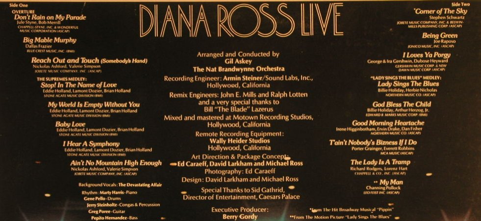 Ross,Diana: Live at Caesars Palace, Motown/Bellaphon(230 15 016), D,  - LP - F6359 - 7,50 Euro