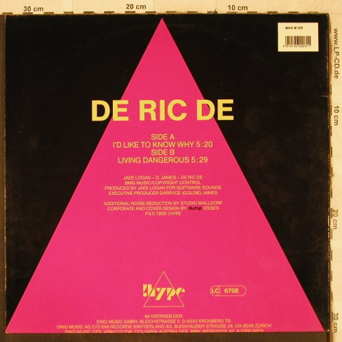 De Ric De: I'd like to know why+1, !Hype(M 526), D, 1990 - 12inch - H3564 - 3,00 Euro