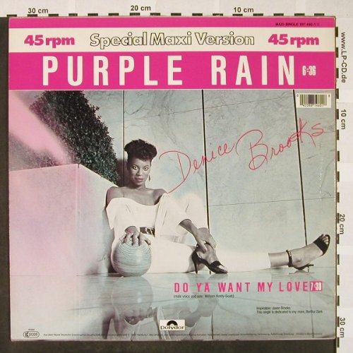 Brooks,Denice: Purple Rain #/ Do Ya Want My Love, Polydor(881 460-1), D, 1984 - 12inch - H4192 - 4,00 Euro