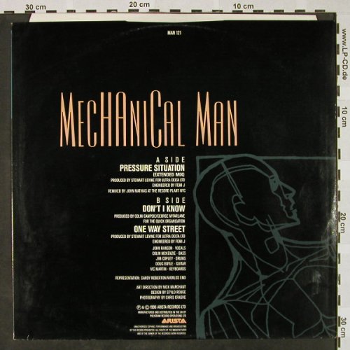 Mechanical Man: Pressure Situation+2, ext.mix, Arista(MAN 121), UK, 1986 - 12inch - H4429 - 4,00 Euro