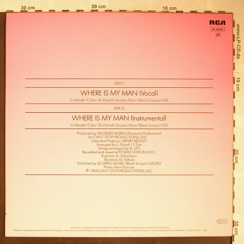 Kitt,Eartha: Where Is My Man,6:24+1,vocal,instr., RCA(PC 69081), D, 1983 - 12inch - H5633 - 3,00 Euro