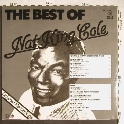 Cole,Nat King: The Best of, Bella Musica(BM-LP 3007), D, Ri, 1981 - LP - H5706 - 5,00 Euro