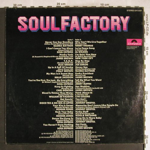 V.A.Soul Factory: Gloria Gaynor...James Brown, Polydor(2413 301), D,  - LP - H7639 - 9,00 Euro
