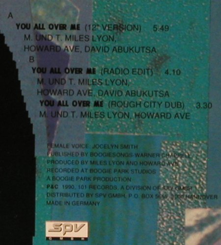 Taylor & Bass feat.Satch-Mo:&nbsp;You All Over Me*3, 101 Rec. (050-10085), D, 1990 Typ:&nbsp;12" Best.-Nr.:&nbsp;H8357 Preis:&nbsp; 1,00 Euro