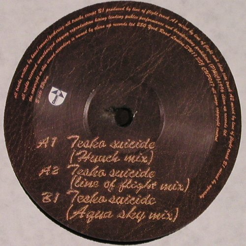 Sneaker Pimps:&nbsp;Tesko Suicide *3, mix (drum&bass), Clean Up (CUP 017), UK, 1996 Typ:&nbsp;12" Best.-Nr.:&nbsp;H8648 Preis:&nbsp; 1,00 Euro