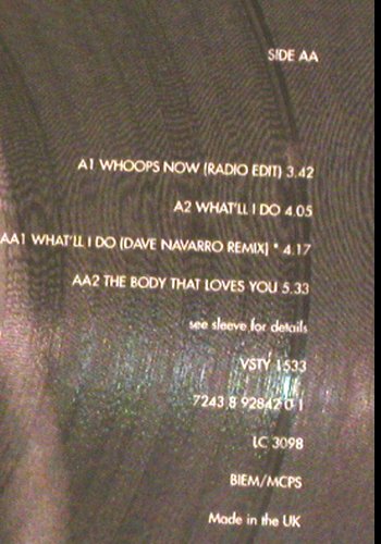 Jackson,Janet:&nbsp;Whoops Now,What'll do*2+1, Virgin (VSTY 1533), UK, 1995 Typ:&nbsp;P12" Best.-Nr.:&nbsp;H9551 Preis:&nbsp; 3,00 Euro