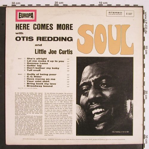 Redding,Otis & Little Joe Curtis: Here Comes More Soul, Europa (E 327), D Typ: LP Best.-Nr.: V1841 Preis: 6,00 Euro