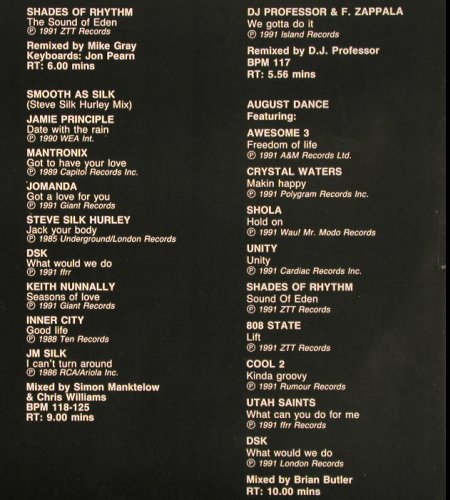 V.A.DMC August 91 - Three: Shades of Rhythm, DJ Professor, DMC (DMC 103/3), UK, 1991 Typ: 12" Best.-Nr.: V3400 Preis: 9,00 Euro