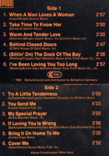 Sledge,Percy: His Greatest Hits, Bellaphon (220 07 076), D, 1982 Typ: LP Best.-Nr.: V3475 Preis: 6,00 Euro