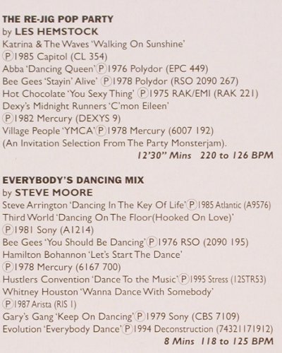 V.A.DMC The Megamixes 166/3/4: Livin'Joy, Re-Jig Pop..RKL Sound V1, DMC (DMC 166/3/4), UK, 1996 Typ: 2LP Best.-Nr.: V3481 Preis: 12,50 Euro