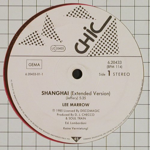 Marrow,Lee: Shanghai*2,ext./short, orange vinyl, Chic(6.20433), D, 1987 - 12inch - V7441 - 4,00 Euro