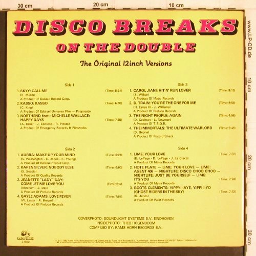 V.A.Disco Breaks on the Double:&nbsp;Skyy... Boots Clements, Foc, Ramshorn (2-6002), NL, 1982 Typ:&nbsp;2LP Best.-Nr.:&nbsp;V828 Preis:&nbsp; 9,00 Euro