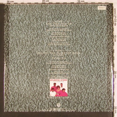 Atlantic Starr:&nbsp;Let The Sun In, WB (W8145T) (920 816-0), UK, 1987 Typ:&nbsp;12" Best.-Nr.:&nbsp;V855 Preis:&nbsp; 3,00 Euro