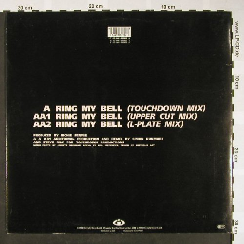 Monie Love vs Adeva: Ring my Bell  mix *3, Cooltempo(1C 060-323632), EEC, 1990 - 12inch - X2264 - 4,00 Euro