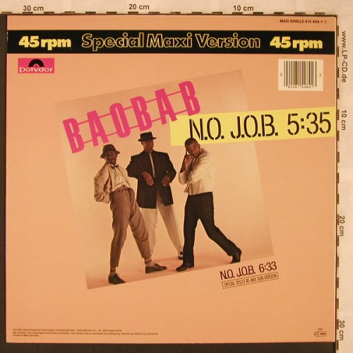 Baobab: N.O. J.O.B.*2, Polydor(815 484-1), D, 1983 - 12inch - X2370 - 4,00 Euro