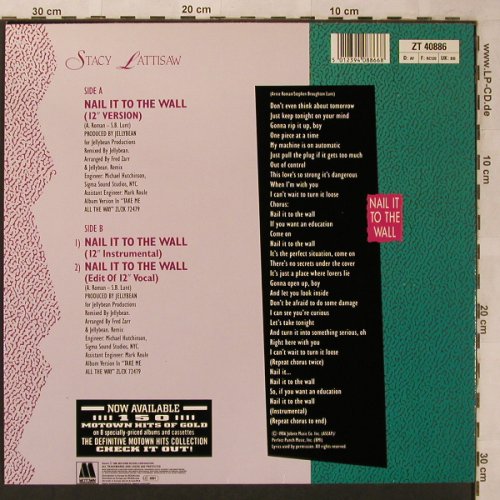 Lattisaw,Stacy: Nail it to the Wall *3, Motown(ZT 40886), D, 1986 - 12inch - X2617 - 4,00 Euro