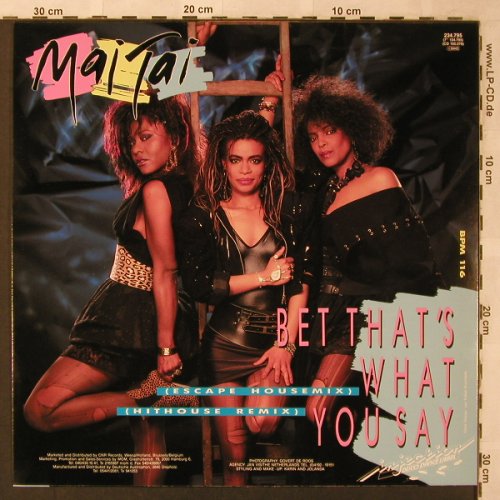 Mai Tai: Bet That's What you Say *2, Injection(234.795), , 1987 - 12inch - X2633 - 4,00 Euro