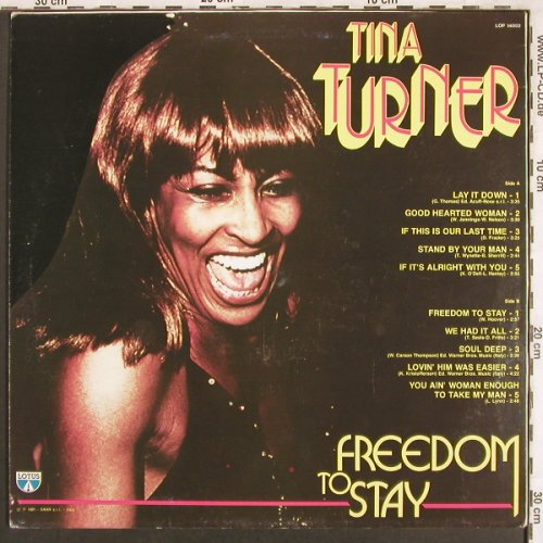 Turner,Tina: Freedom To Stay, Lotus(LOP 14002), I, 1989 - LP - X3473 - 6,00 Euro